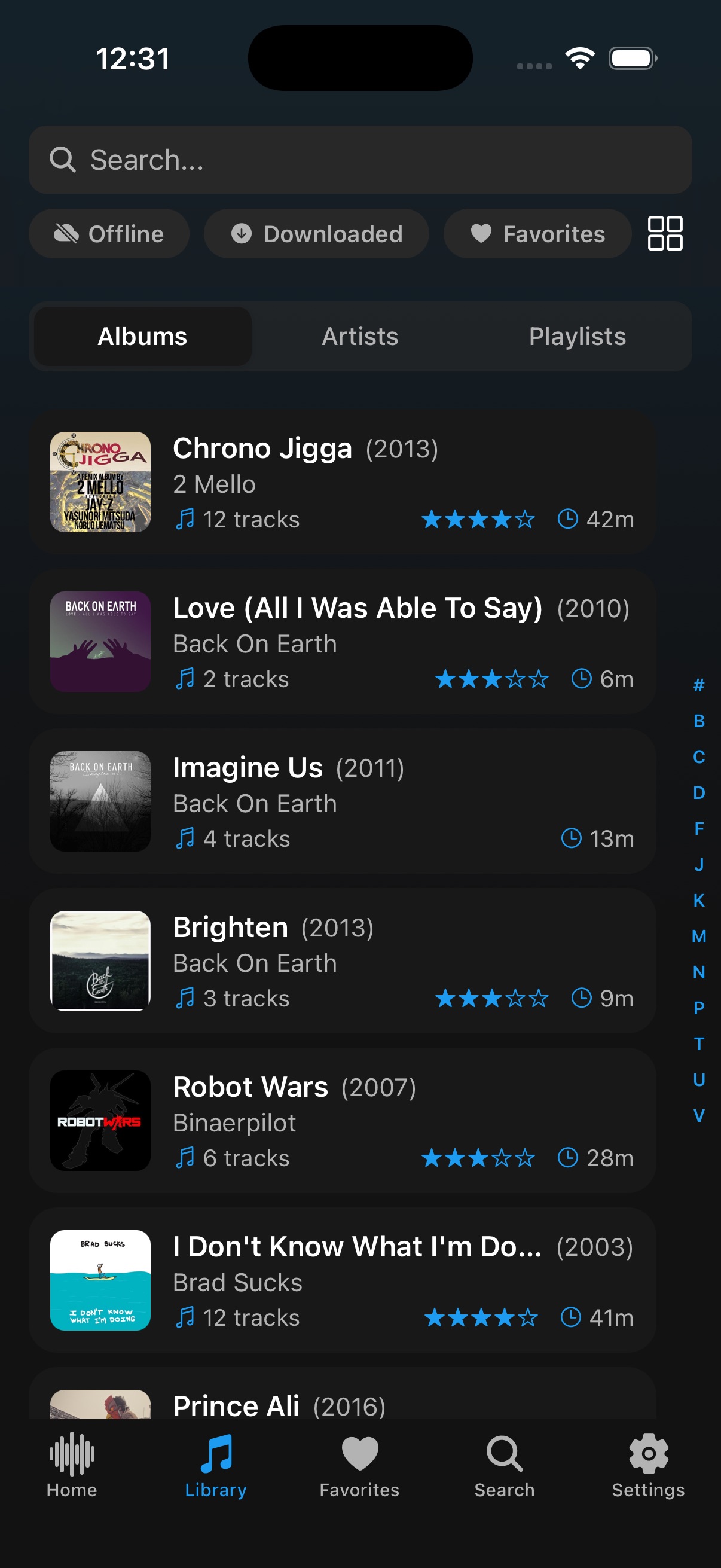 Library — Album List