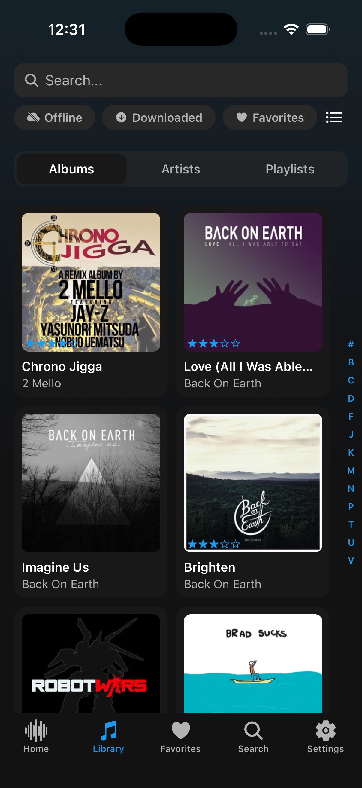 Library — Album Grid